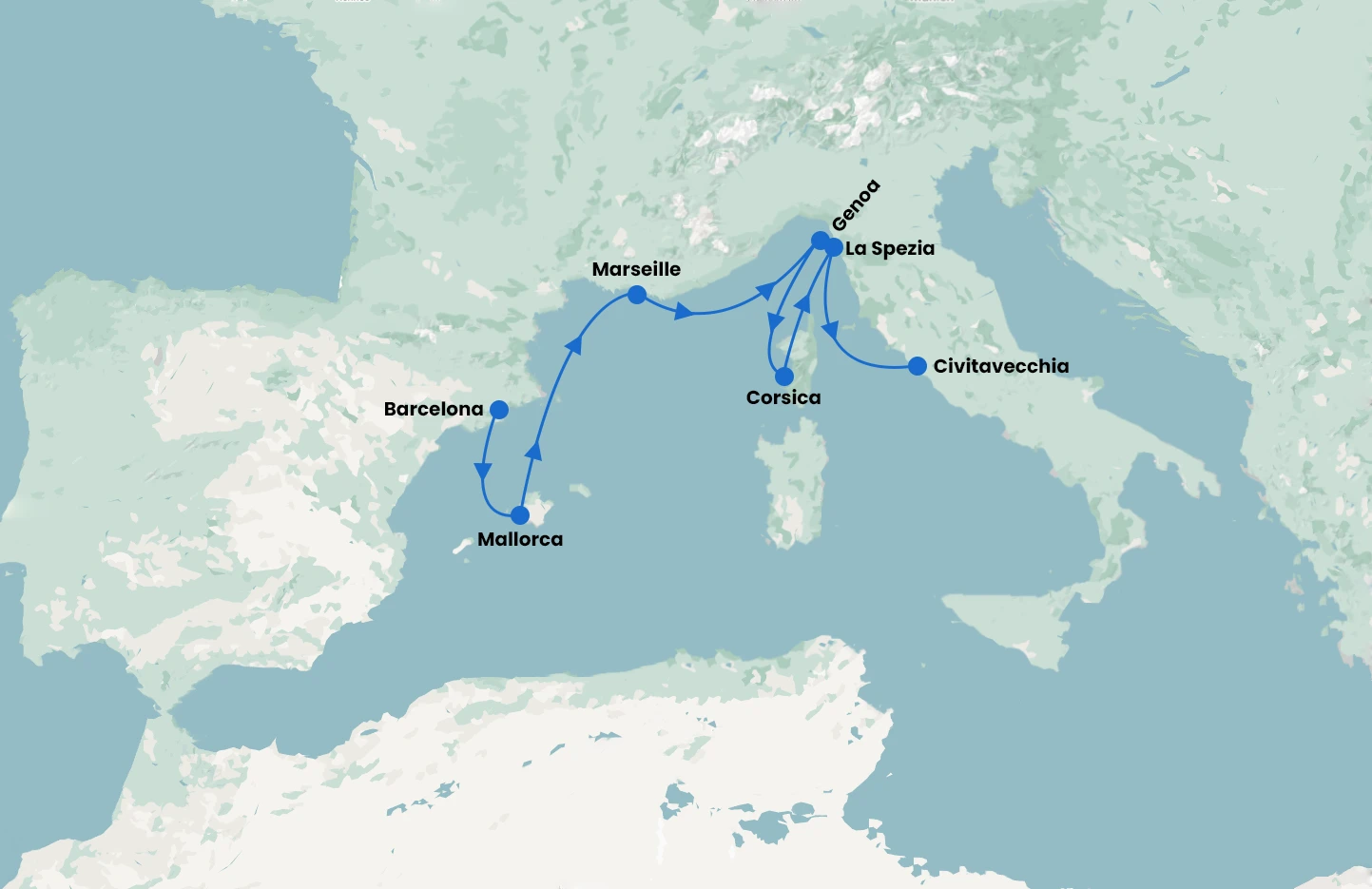 Med Explorer - Barcelona to Rome - with Sun Princess